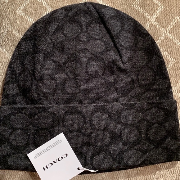 Coach Signature Knit Beanie - Picture 3 of 5